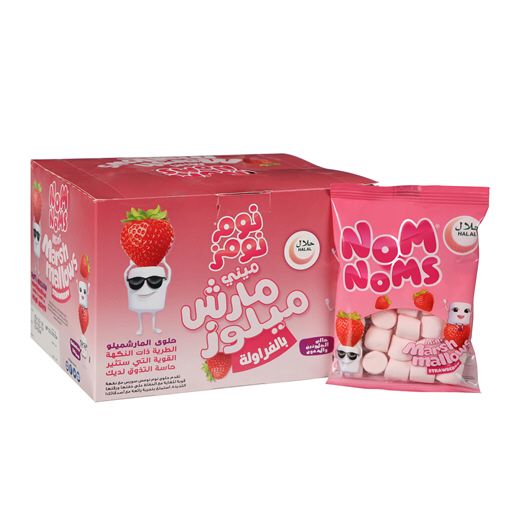 NoM NoMS Strawberry Mini Marshmallow, 22g