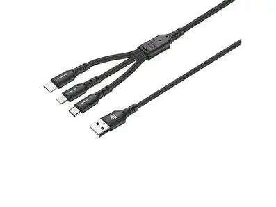 Numbfish 3-in-1 Rapid Charging Cable, 1.2m Black