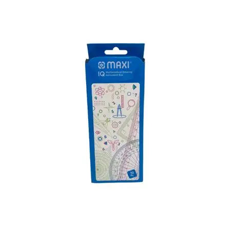 Maxi IQ Mathematical Drawing Instrument Box, 10 Pieces