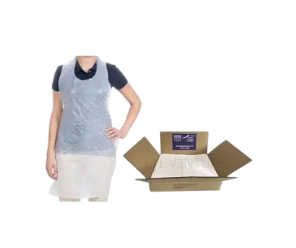 Falcon Plastic Disposable Aprons, 100pieces