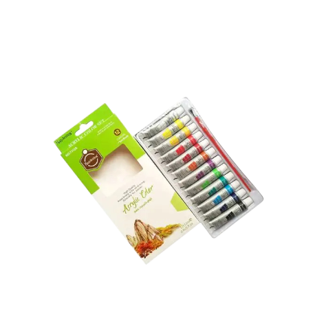 Keep Smiling Acrylic Colors Tubes 12 Colors Set, 12ml