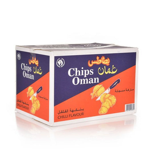 Oman Chilli Flavour Potato Chips 15g x Pack of 50