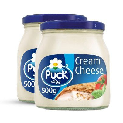 PUCK WHITE CREAM CHEESE JAR 500GX2 @SP