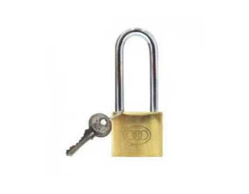 Padlock with Key, Long Shackle 38mm