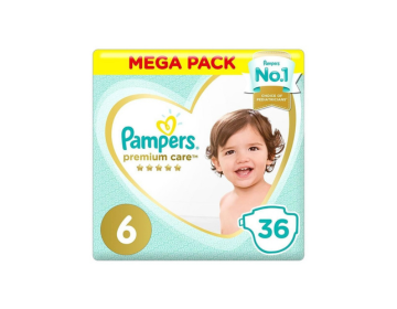 Pampers Premium Care Size 6, 36 Pieces