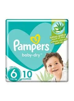 Pampers Rash Protection Taped Diapers, Size 6, 13+kg, 10 Pieces