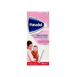 Panadol Baby & Infant Suspension Strawberry Flavor (2+ Months), 100ml