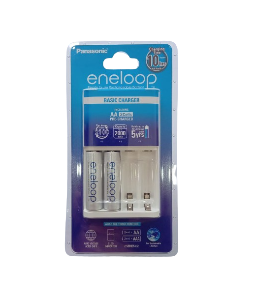 Panasonic Eneloop Battery Charger With Rechargeable Batteries 1 Pack