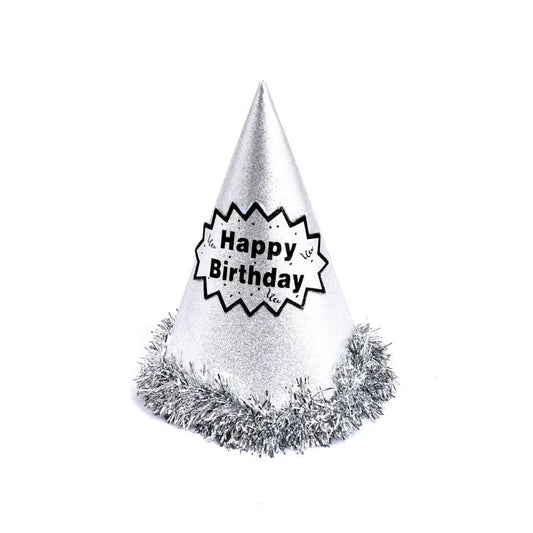 Party Cap Happy Birthday - Silver
