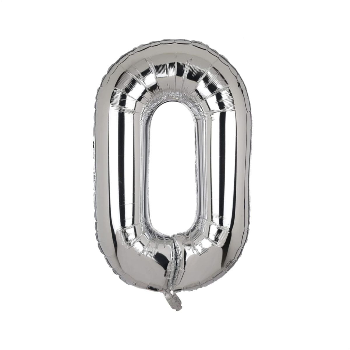 Party Decoration Silver Foil Balloon - Number 0, 1 Pcs