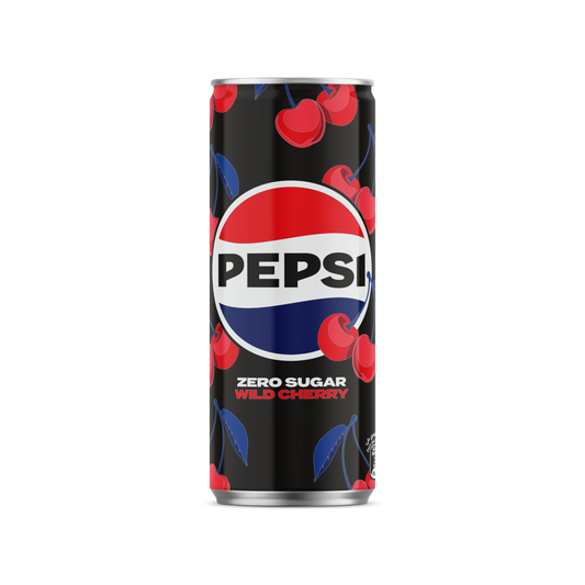 Pepsi Zero Soft Drink Wild Cherry, 330ml