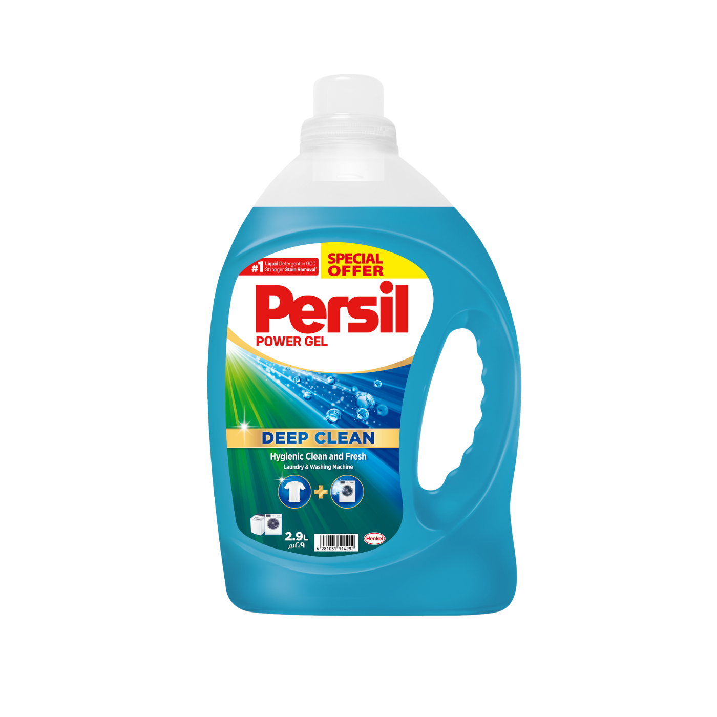 Persil Deep Clean Plus Technology Universal Gel Laundry Detergent Liquid, 2.9L