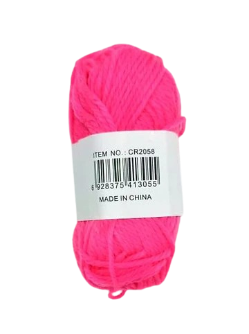 Pink spool of woolen thread