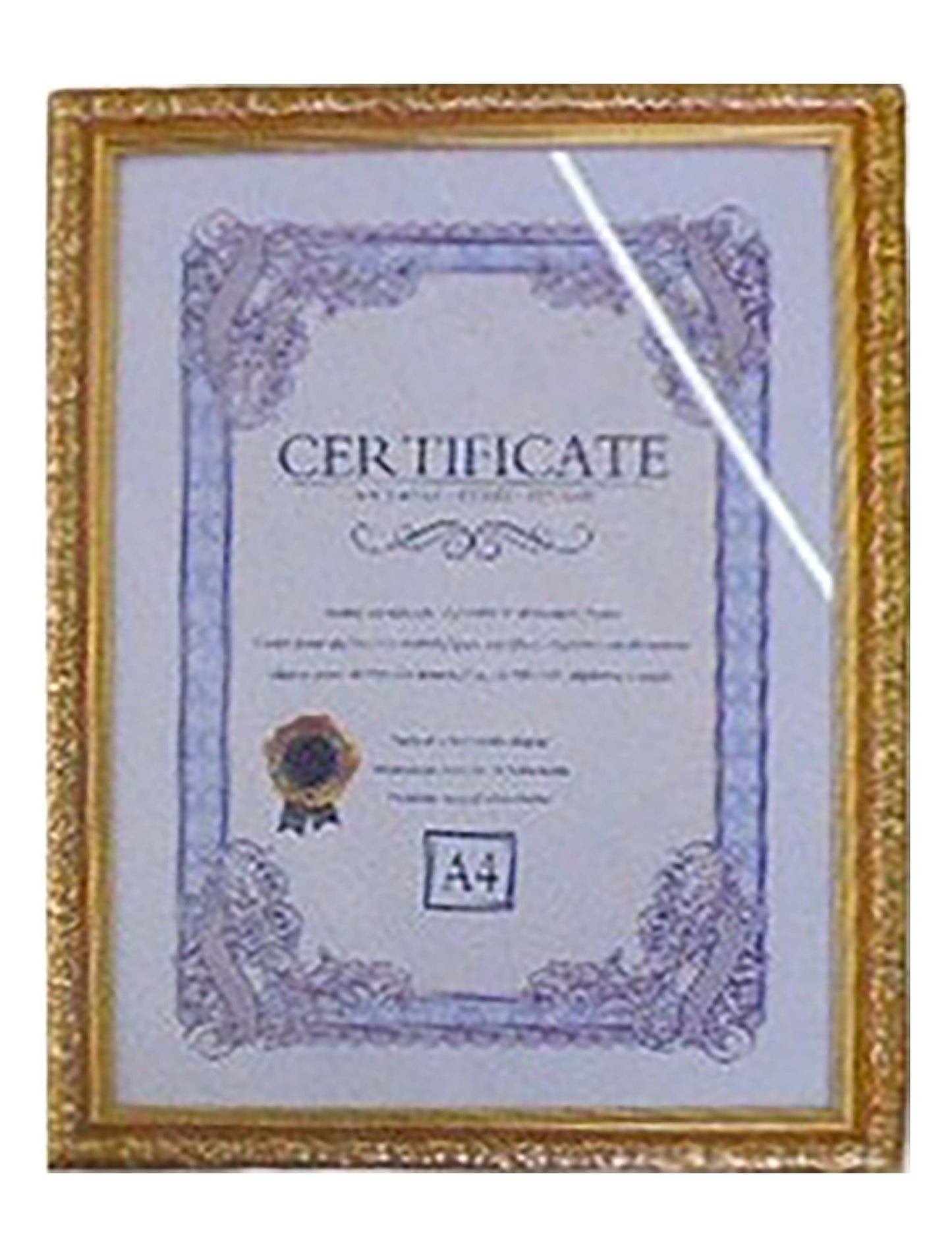 Plastic A4 Certificate Frame, Single Piece