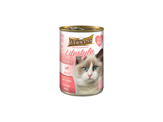 Princess chunks catfood with salmon 405gm