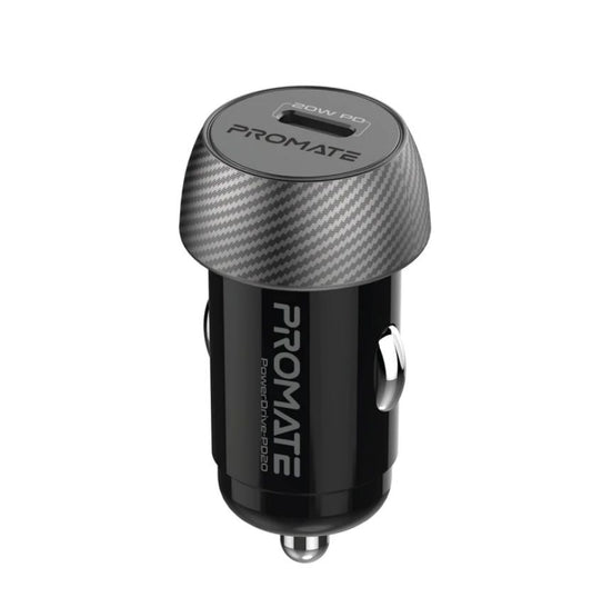 Promate Power Delivery Mini Car Charger, 20 Watts