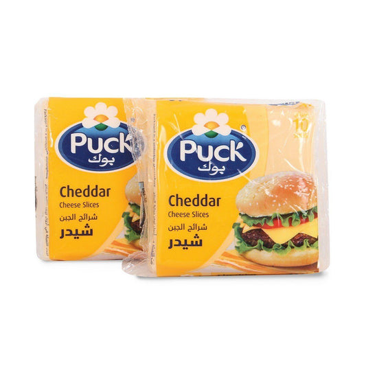 Puck Cheddar Cheese Slice, 2x200g