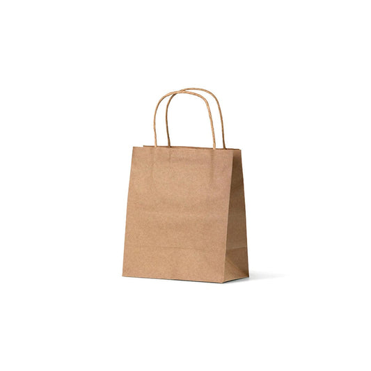 Gift Kraft Paper Bag Plain Brown Cover - Medium Size