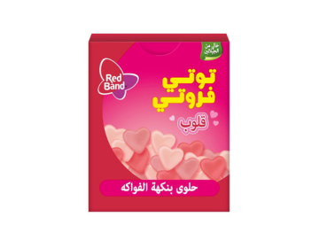 Red Band Tutti Fruity Hearts Jelly, 18g