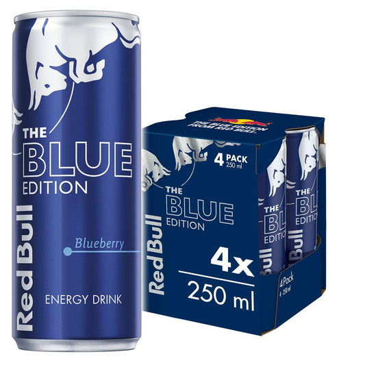Red Bull Blueberry Blue Edition Energy Drink, 4x250ml