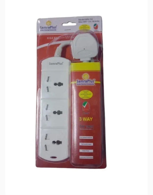 SamraPlus Socket 3 Way 1M