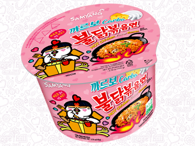 Samyang Hot Chicken Flavor Ramen Carbo Pink Big Bowl N 105g