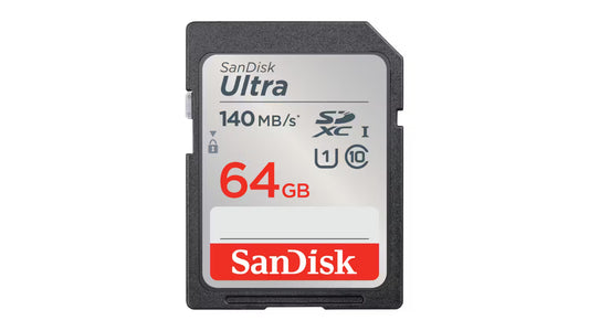 SanDisk Ultra UHS I SD Card for DSLR and Mirror, 64GB 140MB-s