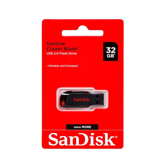 SanDisk Cruzer Blade Flash Drive, 32GB, 1 Piece