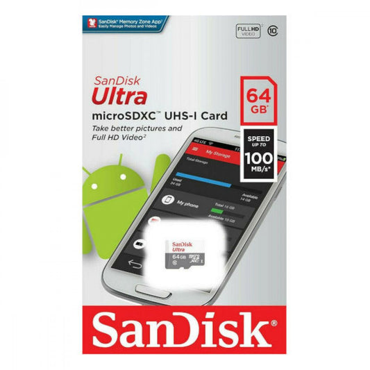 SanDisk Ultra Memory Card, 64GB, 1 Piece