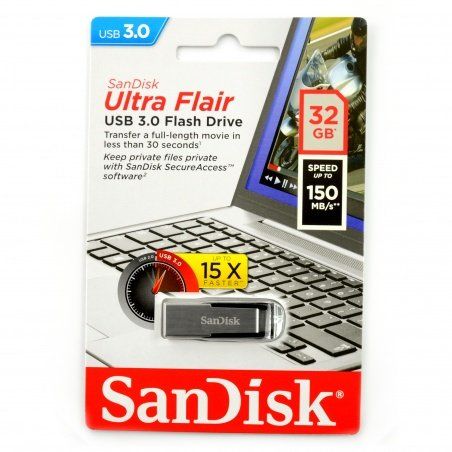 Sandisk Ultra Flair Usb 3.0 Flash Drive 32gb