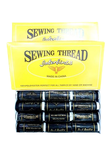 Sewing Thread 500Y Black 12 Pieces