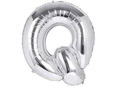 Silver Balloon Letter Q No.3516