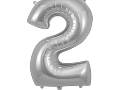 Silver Numeric Foil Balloon 2 No.4118