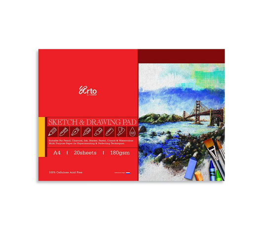 Sketch and Drawing Pad 20 Sheets 180 gsm Cr36244 A4 + 10 % off
