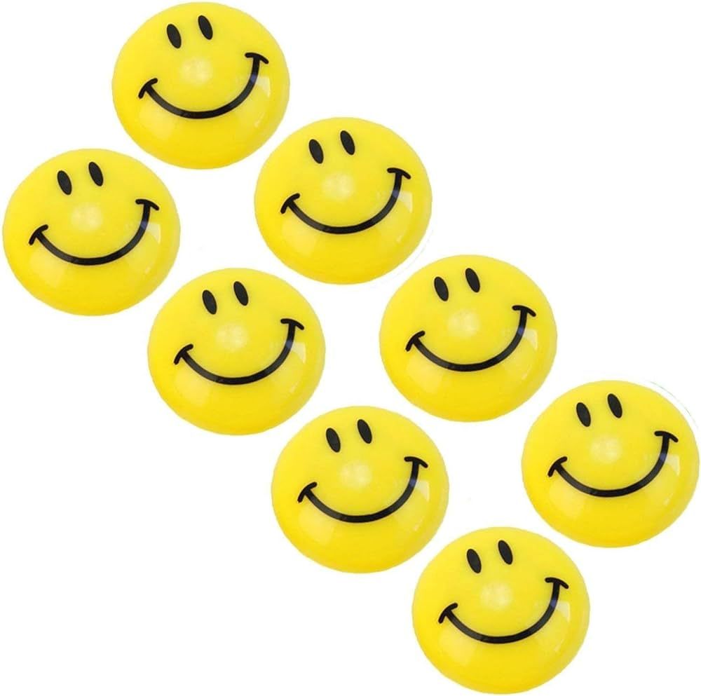 Smiley White Board Magnets, 8 Pieces