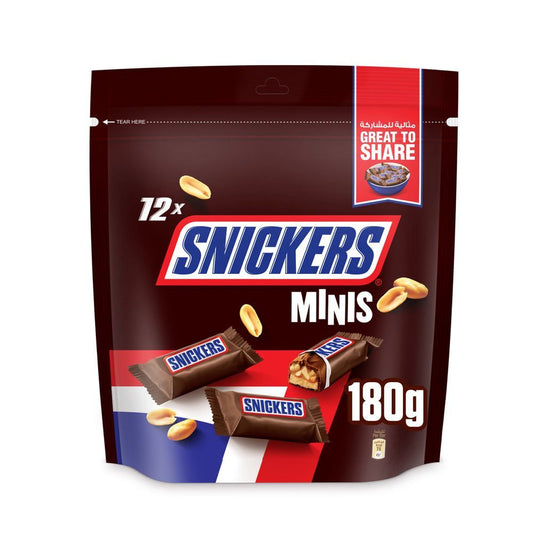 Snickers Minis Chocolate, 10 Pieces, 180g