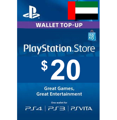 Sony PlayStation Wallet Top Up Key 20 USD (UAE)