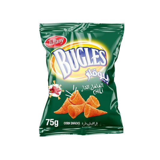 Tiffany Bugles Chili Corn Snacks, 75g