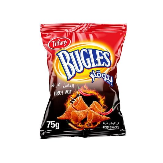 Tiffany Bugles Firey Hot Snacks, 75g