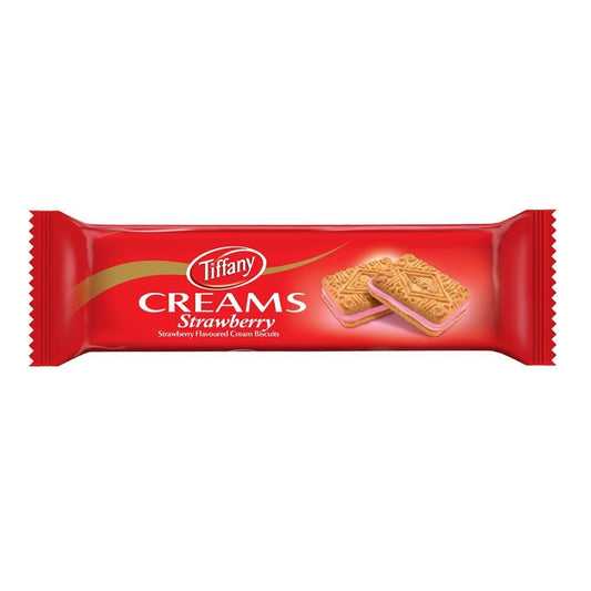 Tiffany Creams Strawberry Cream Sandwich Biscuits, 80g