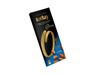 Today Stevia Dark Chocolate With Almonds 60 g