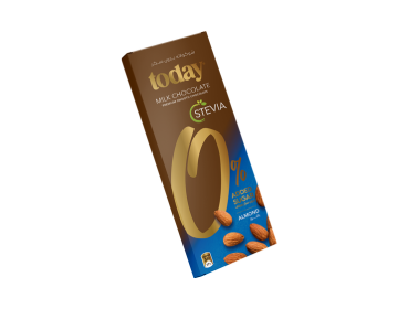 Today Stevia Milk Chocolate With Almonds 60 g