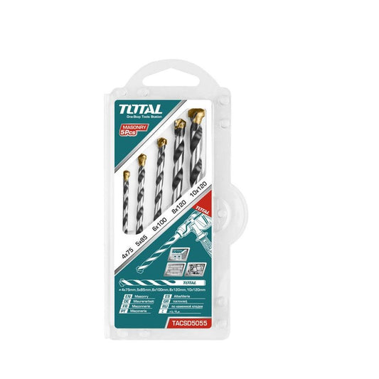 Total Masonry Drill Bits Set, 5 Pieces