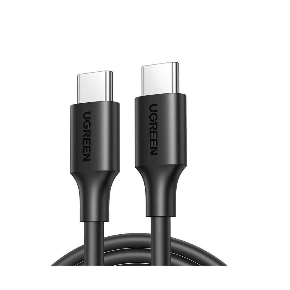 كابل شحن يو جرين من النوع سي أسود 3 أمبير، 1 متر