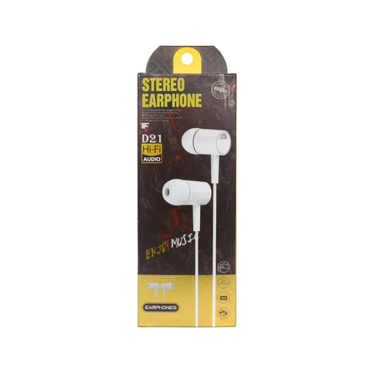 Universal Stereo Earphone D21 Extra bass