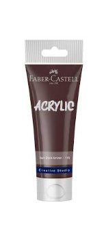 Faber Castell Acrylic Color - Van Dyck Brown, 120ml