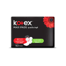 Kotex Maxi Pads Super with Wings 50 Pads
