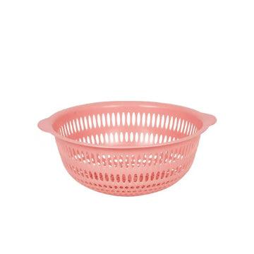 Round Plastic Fruit Basket Peach