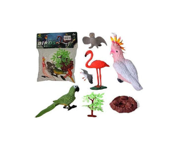 Toysimo 7-In-1 Mini Model Animal Birds Set