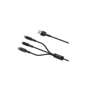 Vierex 3in1 Fast Charge Cable Micro-Type-C-Lightning 1200mm